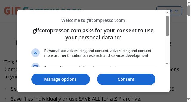 Screenshot of gifcompressor.com