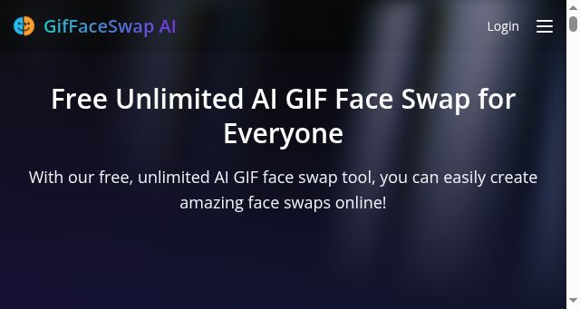 Screenshot of giffaceswap.ai