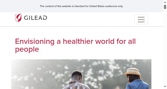 Screenshot of gileadclinicaltrials.com