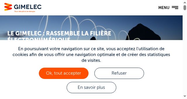 Screenshot of gimelec.fr