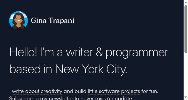 Screenshot of ginatrapani.org
