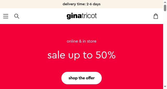Screenshot of ginatricot.com