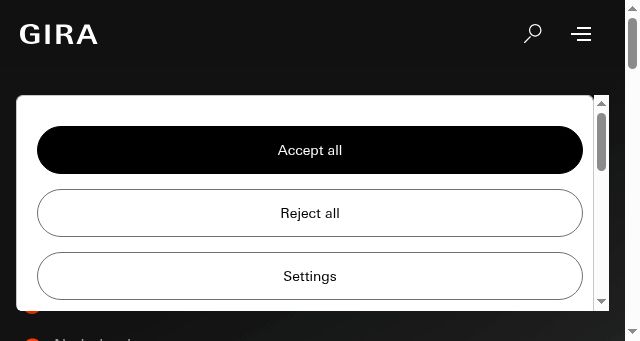 Screenshot of gira.com