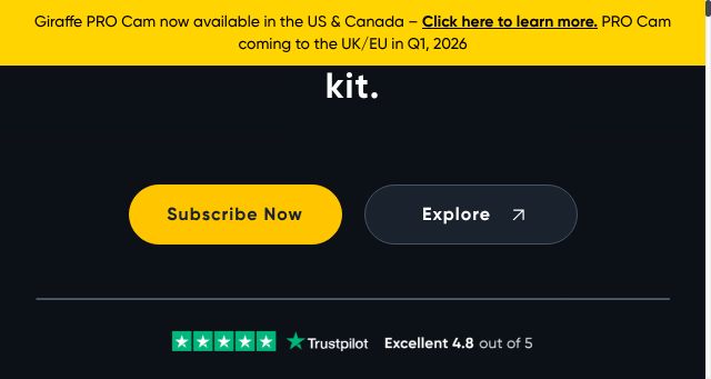 Screenshot of giraffe360.com
