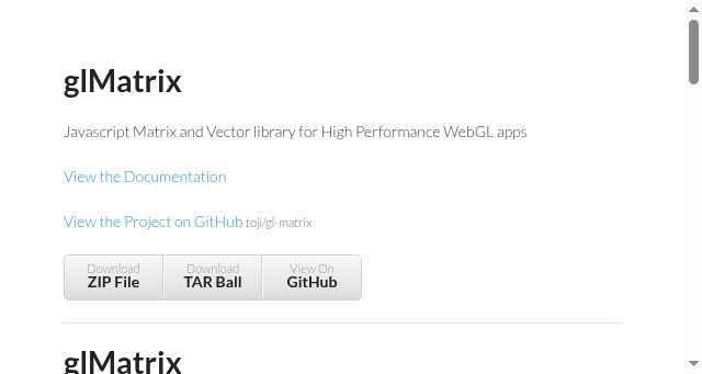 Screenshot of glmatrix.net