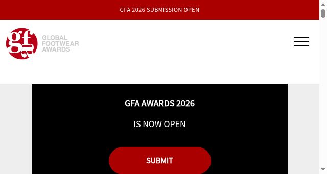 Screenshot of globalfootwearawards.com