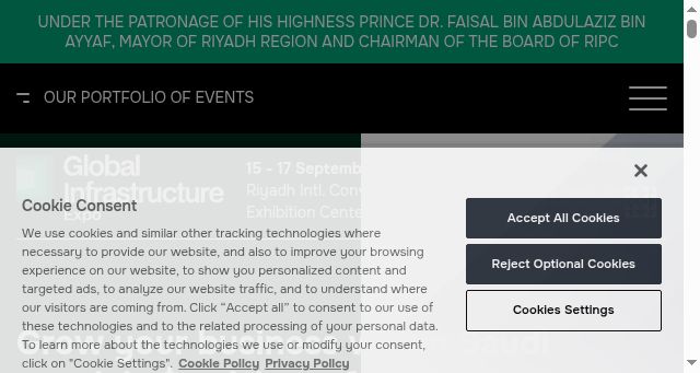 Screenshot of globalinfrastructureexpo.com