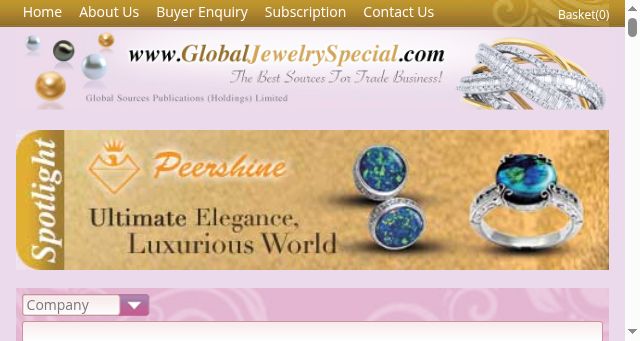 Screenshot of globaljewelryspecial.com