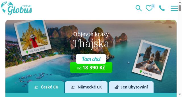 Screenshot of globustravel.cz