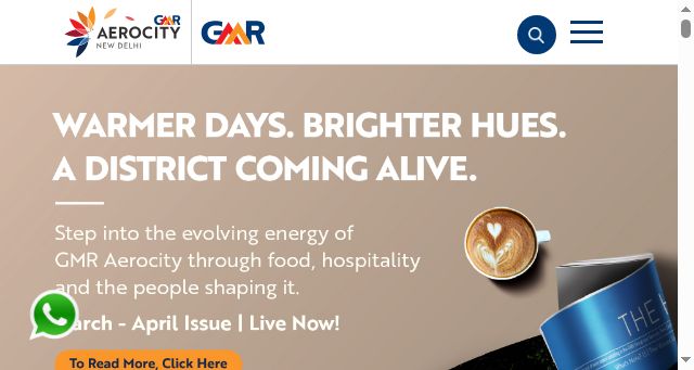 Screenshot of gmraerocity.com