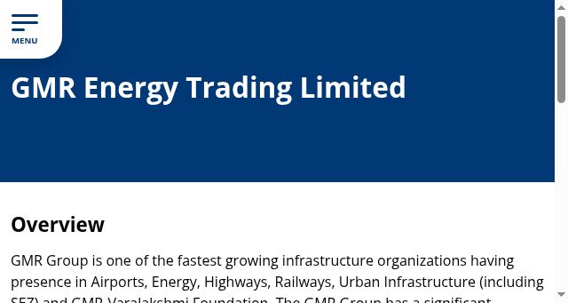 Screenshot of gmrenergytrading.in