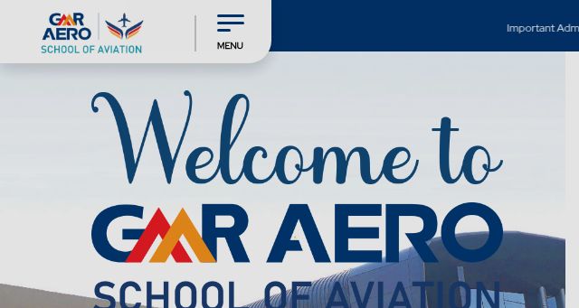 Screenshot of gmrschoolofaviation.com