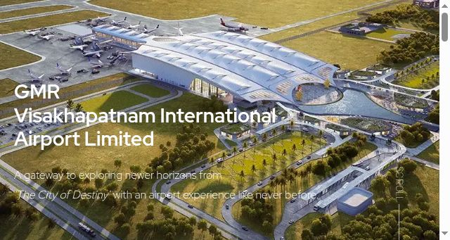 Screenshot of gmrvisakhapatnamairport.com