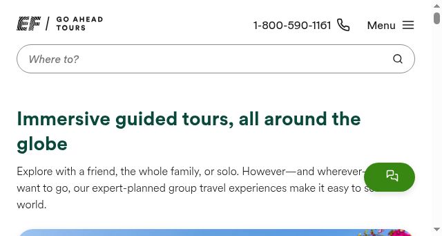Screenshot of goaheadtours.com