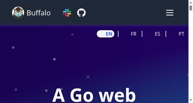 Screenshot of gobuffalo.io