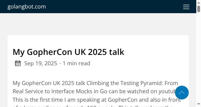 Screenshot of golangbot.com
