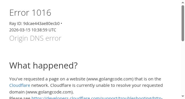 Screenshot of golangcode.com