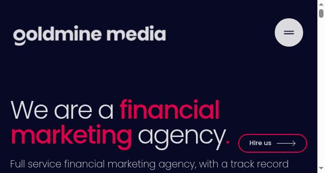 Screenshot of goldminemedia.co.uk