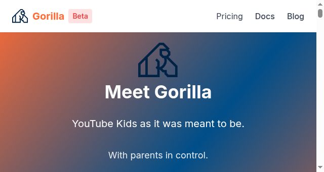 Screenshot of gorilla.tube