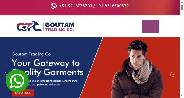 Screenshot of goutamtradingco.com