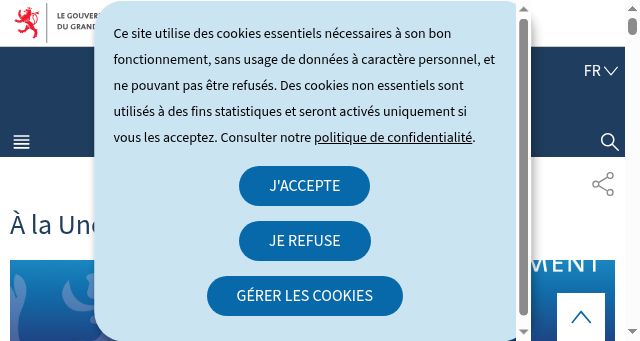 Screenshot of gouvernement.lu