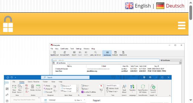 Screenshot of gpg4win.org