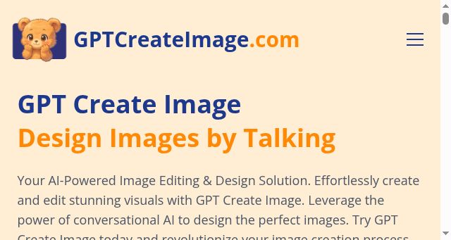 Screenshot of gptcreateimage.com