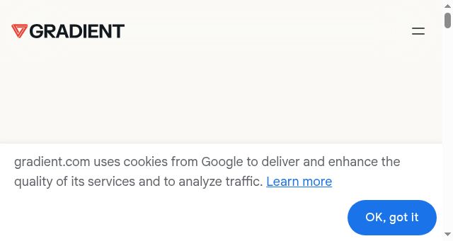 Screenshot of gradient.com