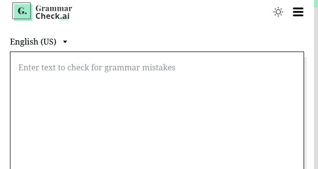 Screenshot of grammarcheck.ai