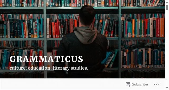 Screenshot of grammaticus.blog