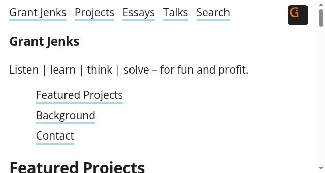 Screenshot of grantjenks.com