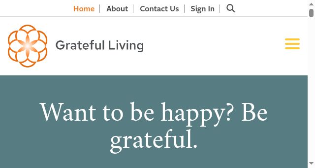Screenshot of grateful.org