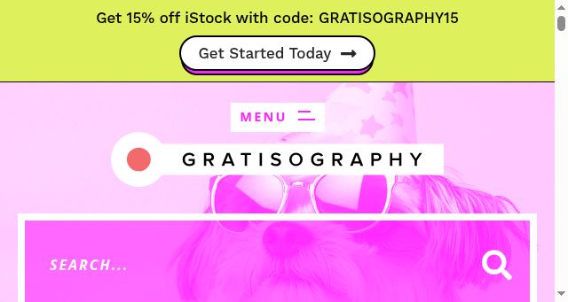 Screenshot of gratisography.com