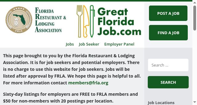 Screenshot of greatfloridajob.com
