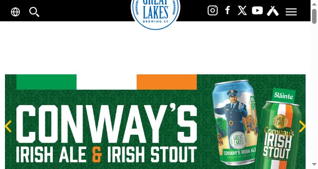 Screenshot of greatlakesbrewing.com
