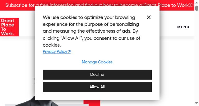 Screenshot of greatplacetowork.be