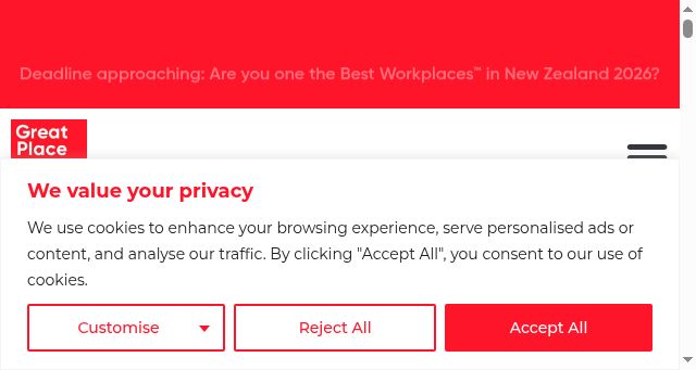 Screenshot of greatplacetowork.co.nz