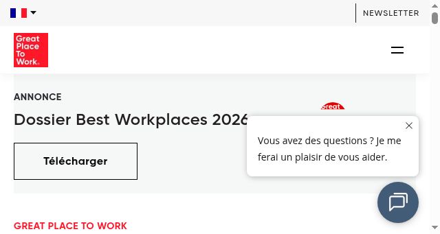 Screenshot of greatplacetowork.fr