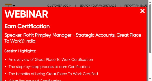 Screenshot of greatplacetowork.in