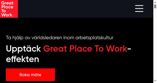Screenshot of greatplacetowork.se