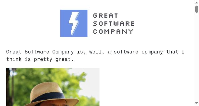 Screenshot of greatsoftwarecompany.com