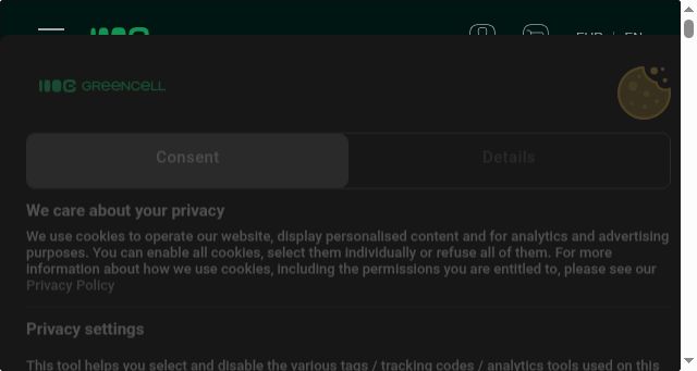 Screenshot of greencell.global
