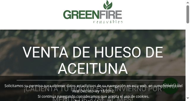 Screenshot of greenfire.es