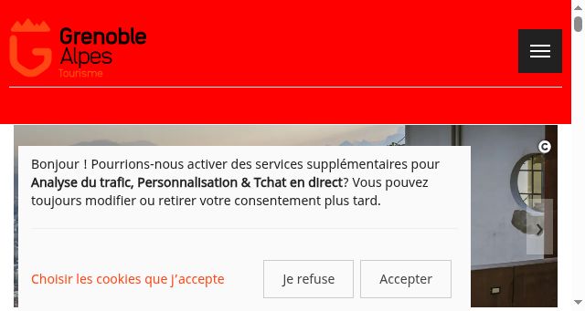 Screenshot of grenoble-tourisme.com