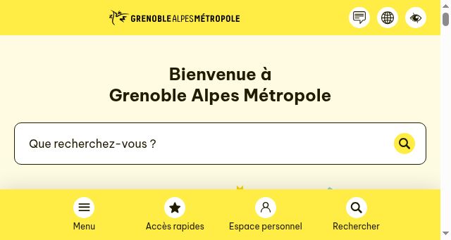 Screenshot of grenoblealpesmetropole.fr