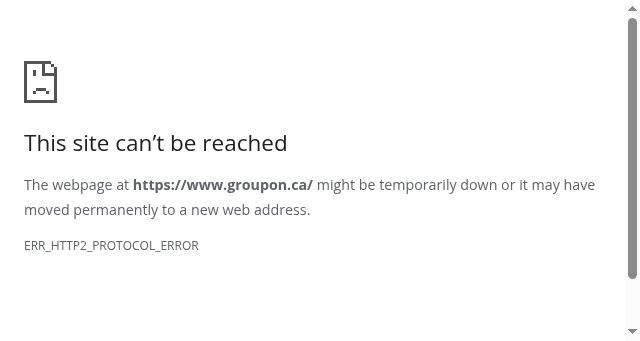 Screenshot of groupon.ca