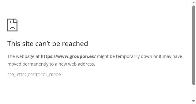 Screenshot of groupon.es