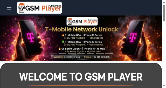 Screenshot of gsmplayer.org