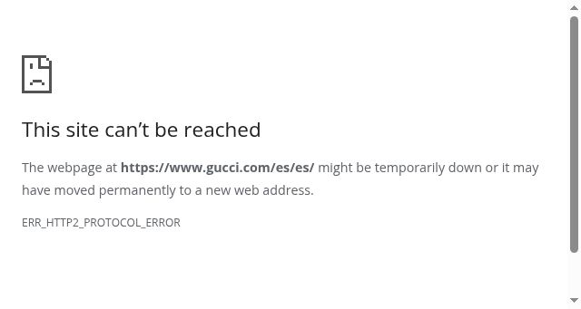 Screenshot of gucci.com