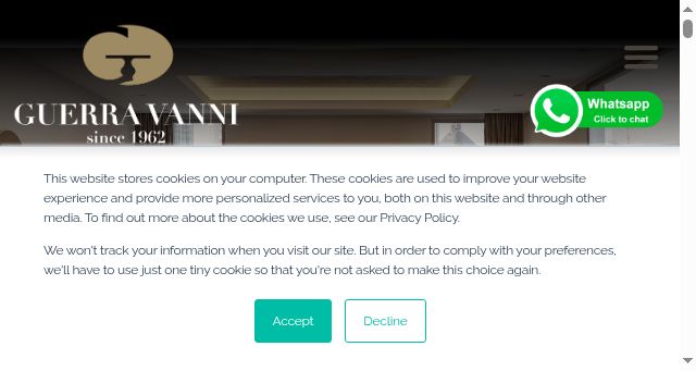 Screenshot of guerravanni.com